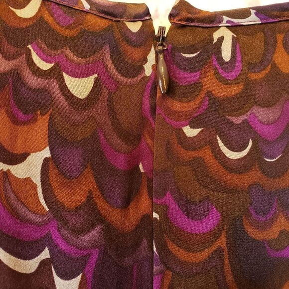 NANETTE LEPORE Sleeveless Purple Print Silk Dress 4 - Picture 6 of 9
